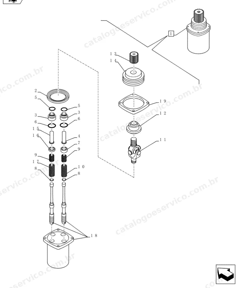 Catálogo de Peças Case CX50B Series 2 — vista explodida de peças, imagem 2