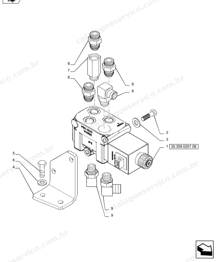 Catálogo de Peças Case CX50B Series 2 — vista explodida de peças, imagem 3
