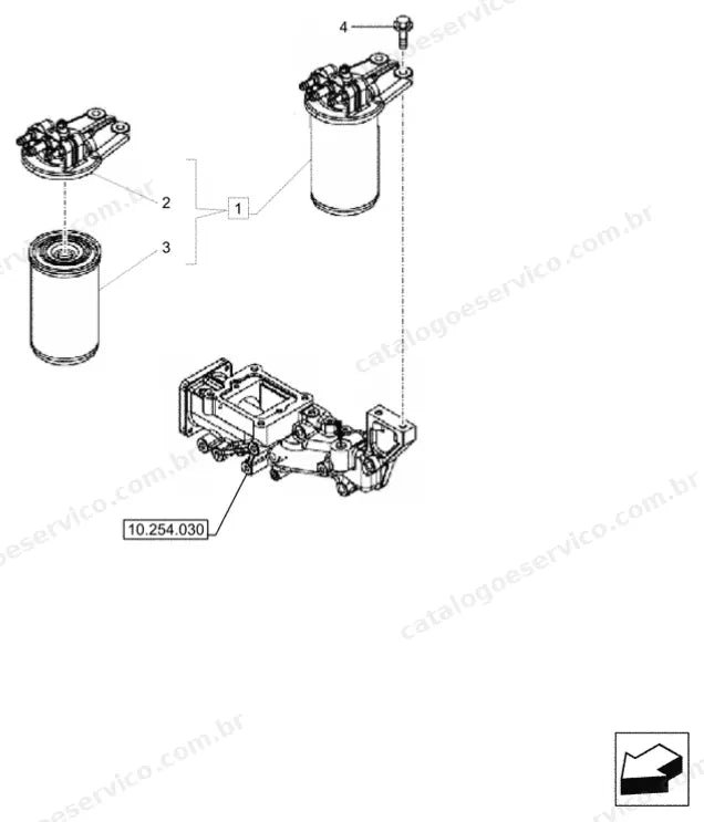 Catálogo de Peças Case CX57C — vista explodida de peças, imagem 1