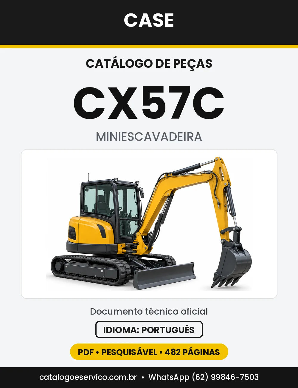 Catálogo de Peças Case CX57C — capa do catálogo em PDF