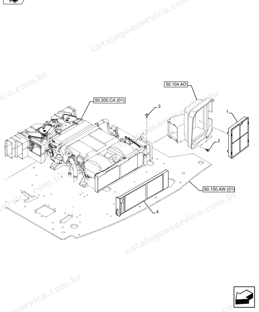 Catálogo de Peças Case CX75C SR — vista explodida de peças, imagem 4