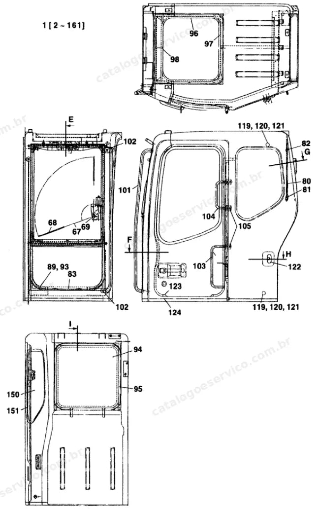 Catálogo de Peças Case CX75SR — vista explodida de peças, imagem 4