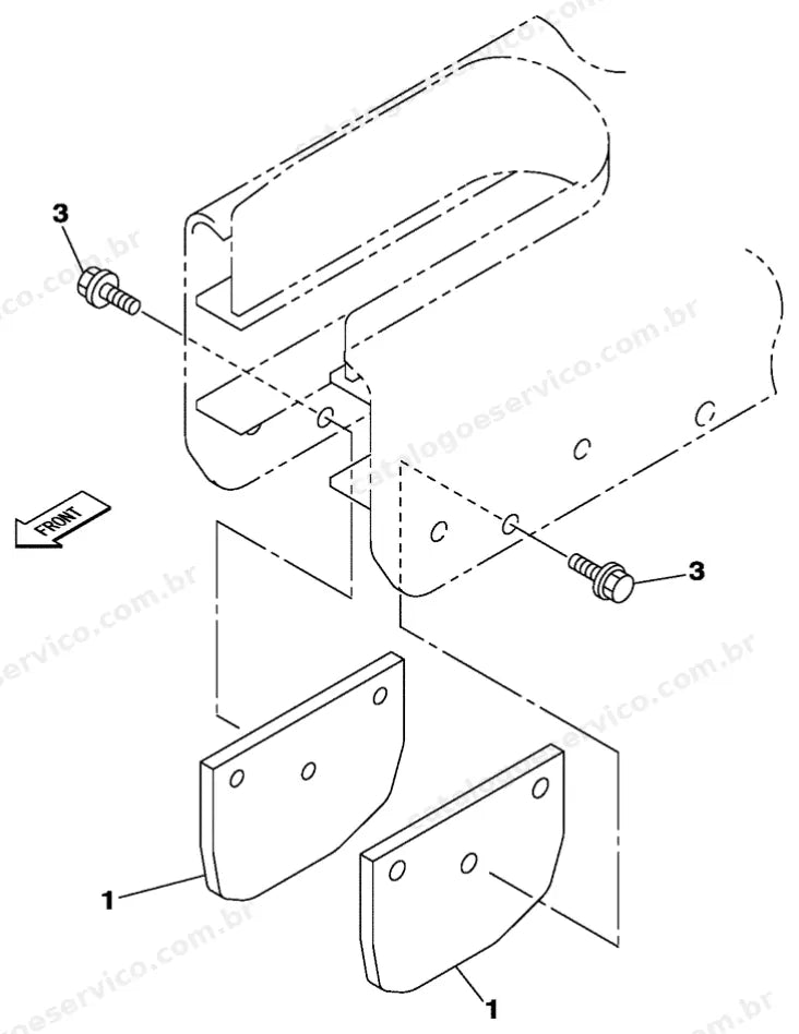 Catálogo de Peças Case CX80 — vista explodida de peças, imagem 2