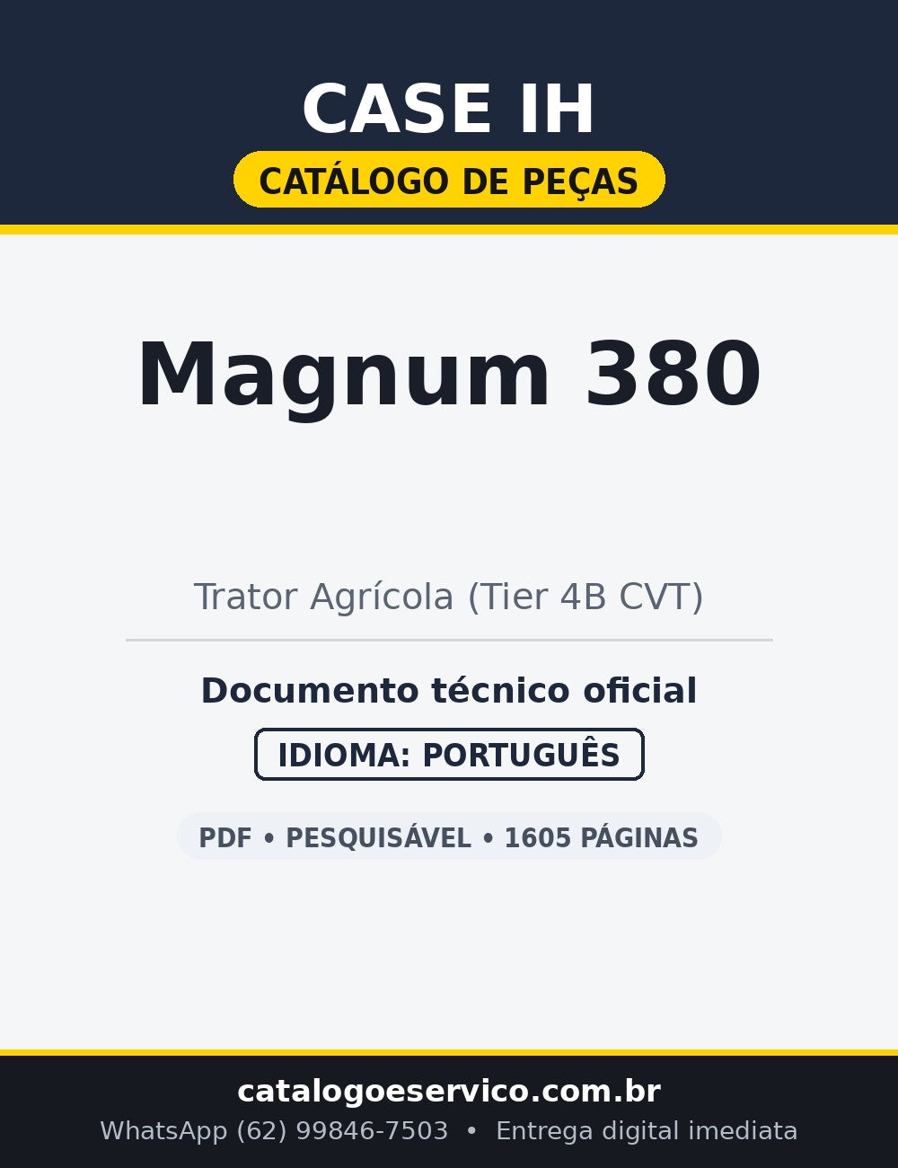 Catálogo de Peças Case IH Magnum 380 — Trator Tier 4B CVT