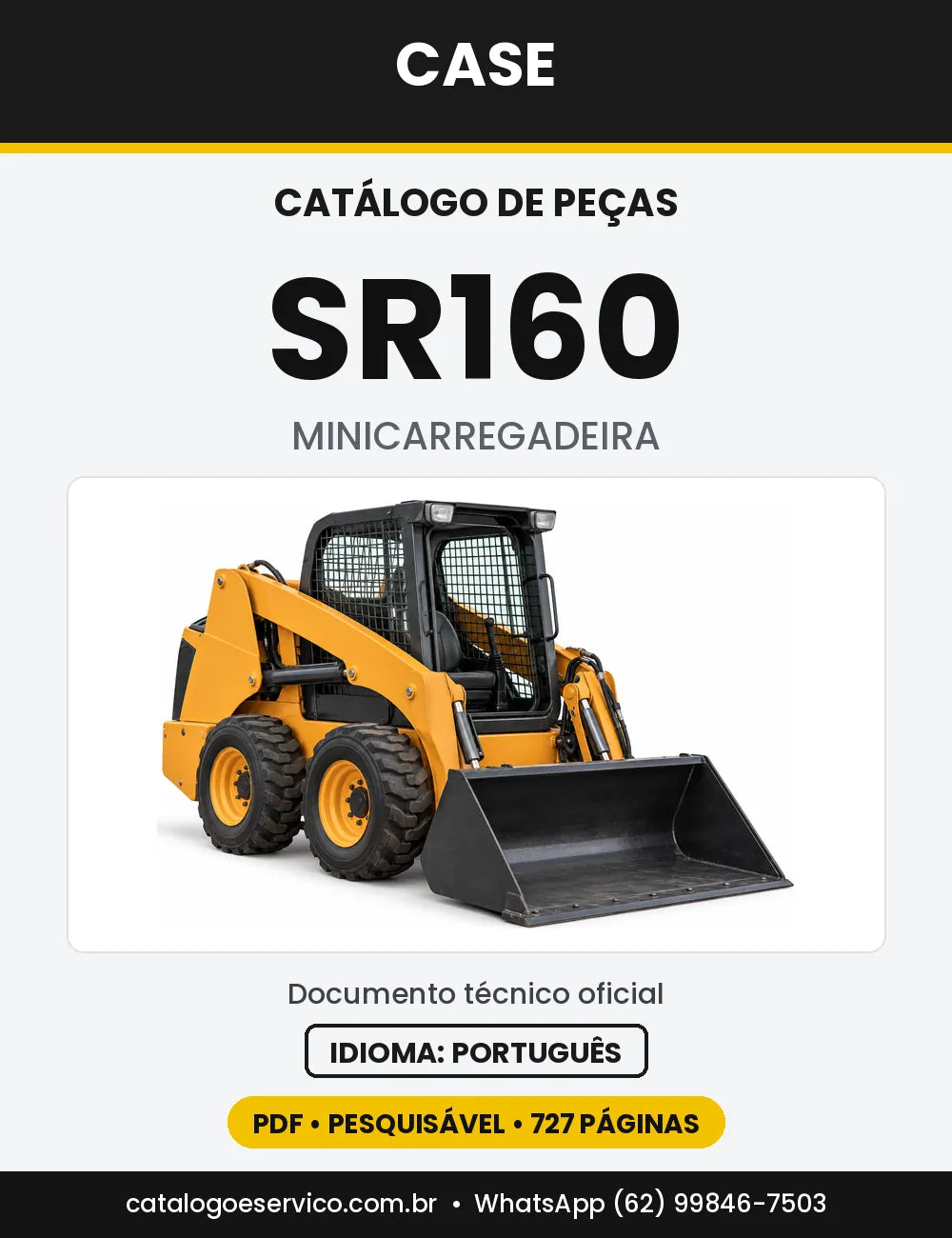 Catálogo de Peças Case SR160 — capa do catálogo em PDF