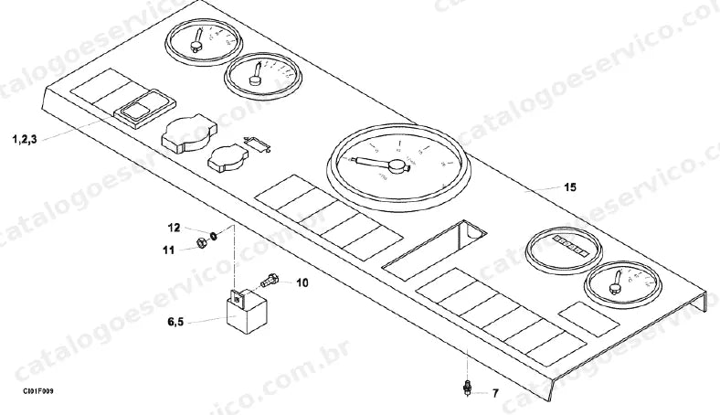 Catálogo de Peças Case SV212 — vista explodida de peças, imagem 2