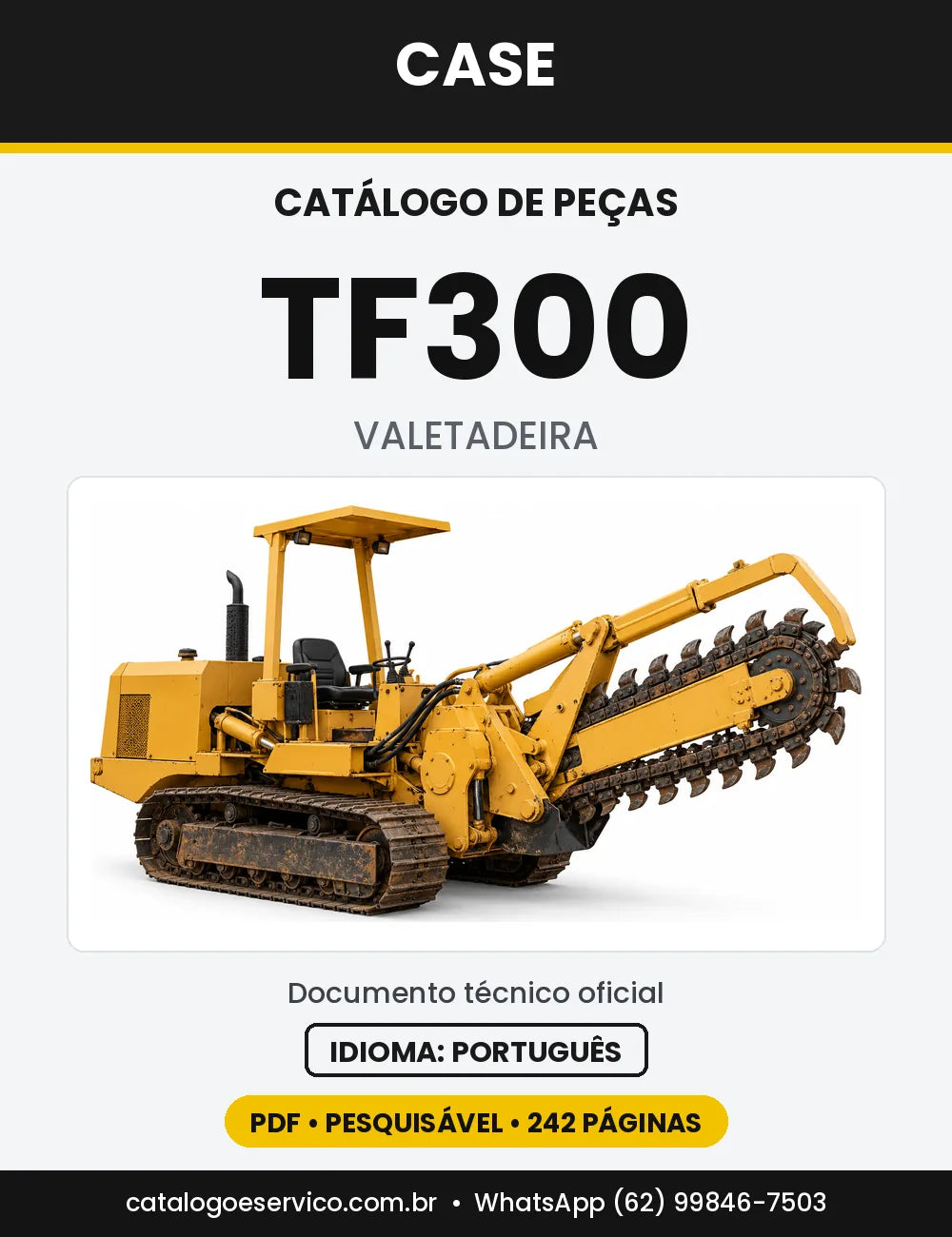 Catálogo de Peças Case TF300 — capa do catálogo em PDF