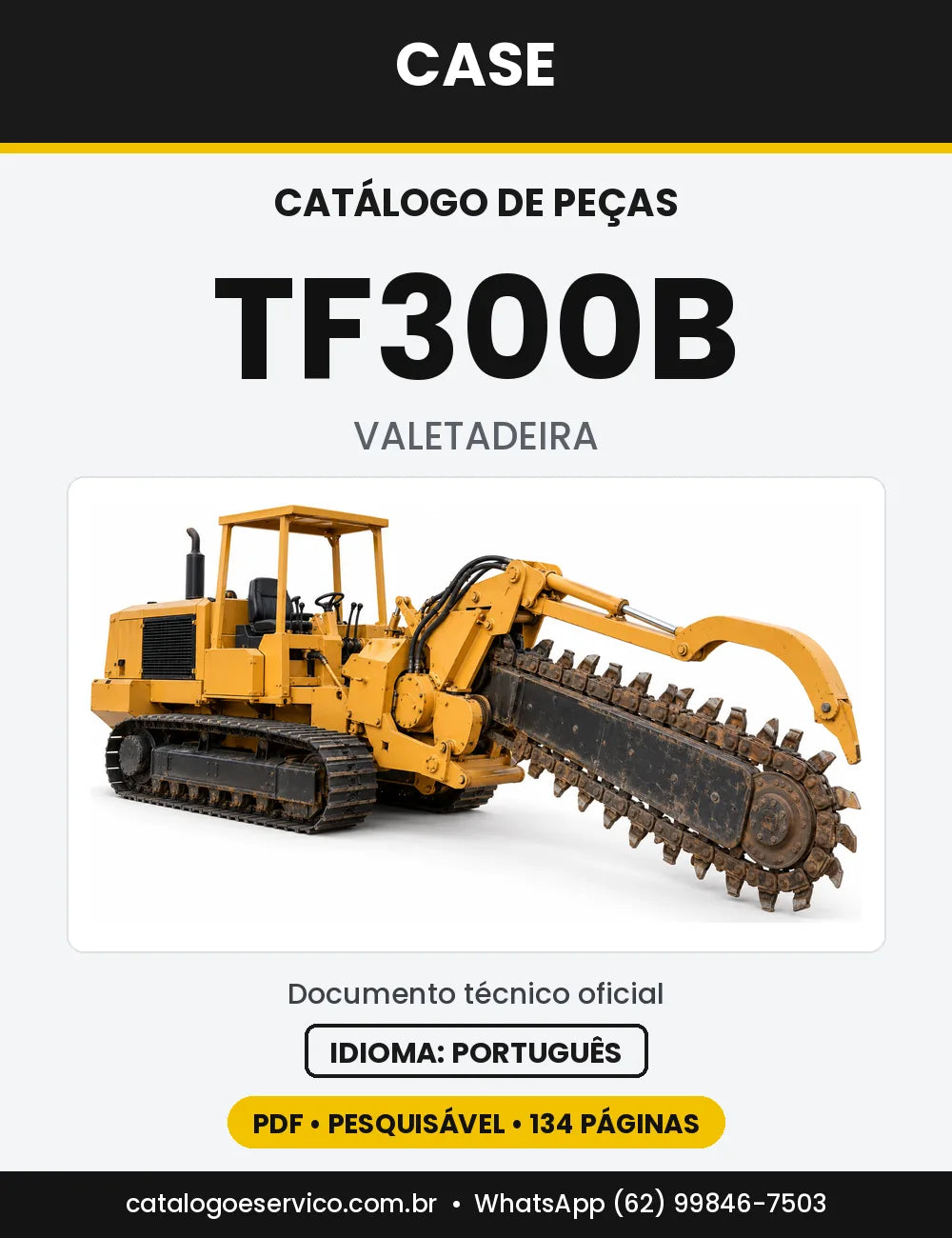 Catálogo de Peças Case TF300B — capa do catálogo em PDF