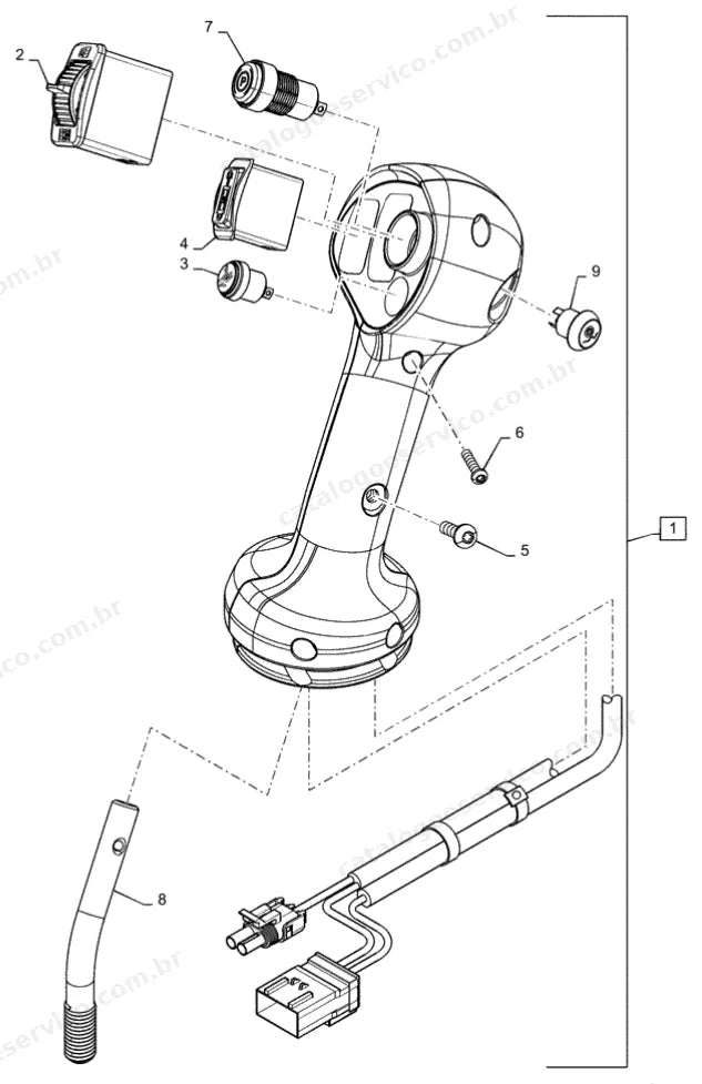 Catálogo de Peças Case TR310 — vista explodida de peças, imagem 4