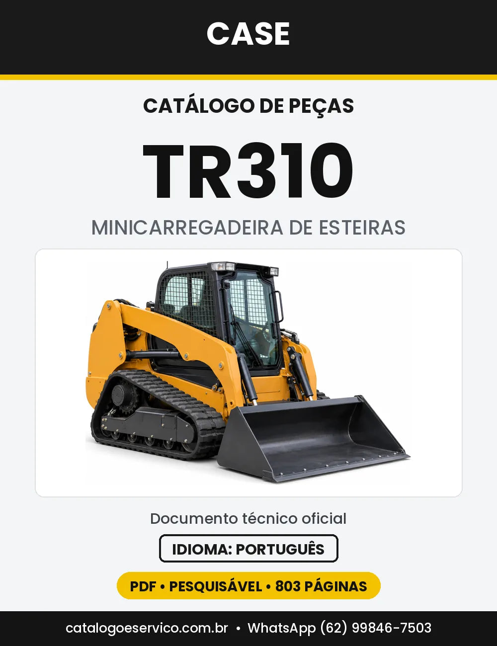 Catálogo de Peças Case TR310 — capa do catálogo em PDF