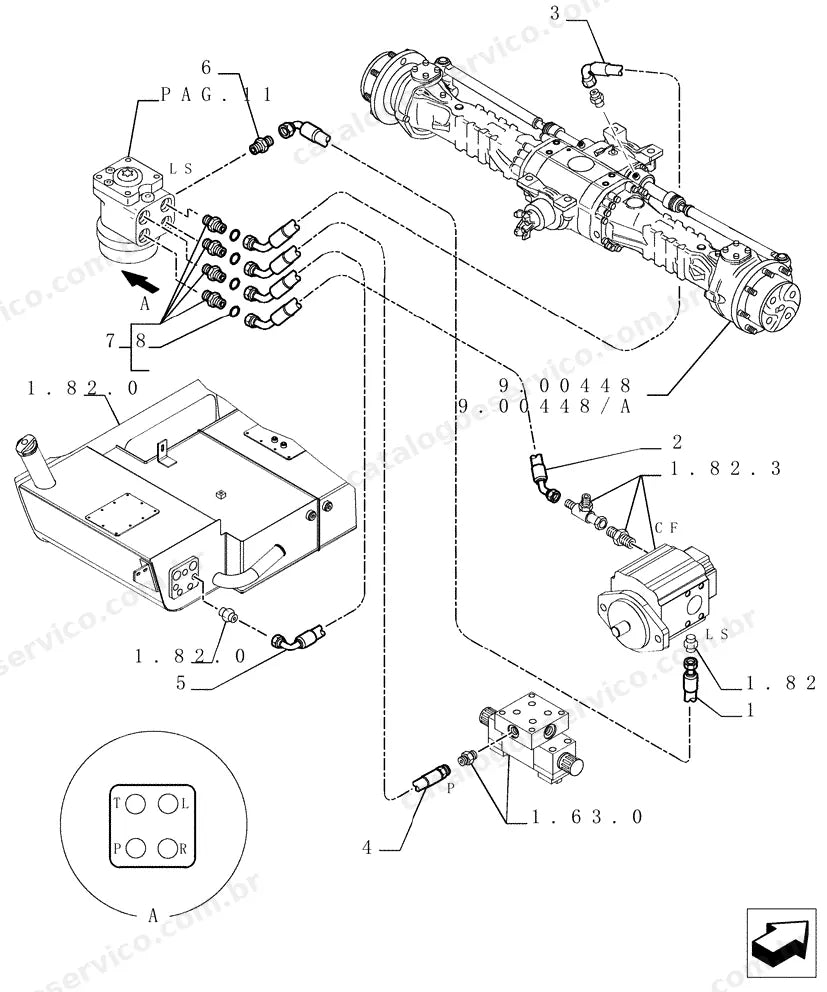 Catálogo de Peças Case TX130-33 (Padrão, Turbo e Tier 3) — vista explodida de peças, imagem 4