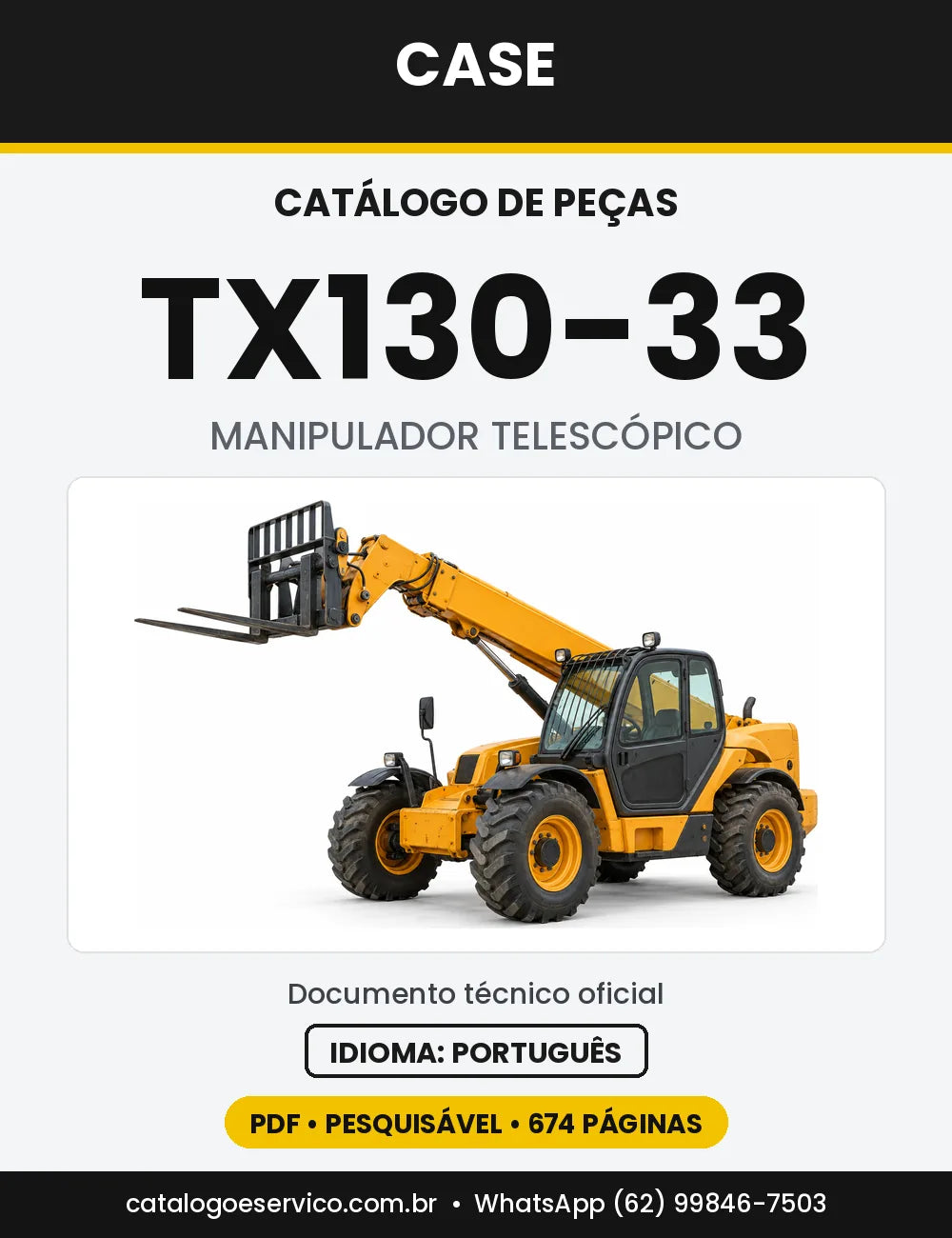 Catálogo de Peças Case TX130-33 (Padrão, Turbo e Tier 3) — versão TX130-33 Tier 3 (2005-2013)