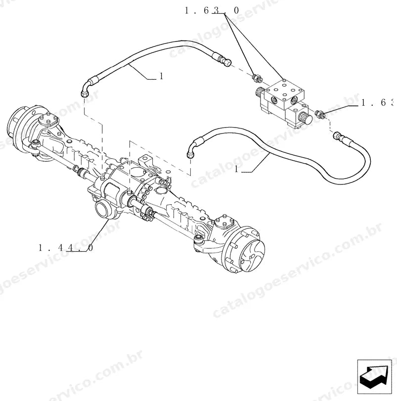 Catálogo de Peças Case TX130-40 (Turbo, Tier 3) — vista explodida de peças, imagem 2