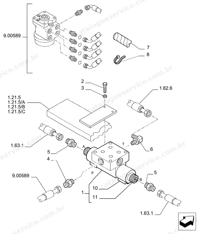 Catálogo de Peças Case TX140-43 (Turbo e Tier 3) — vista explodida de peças, imagem 2