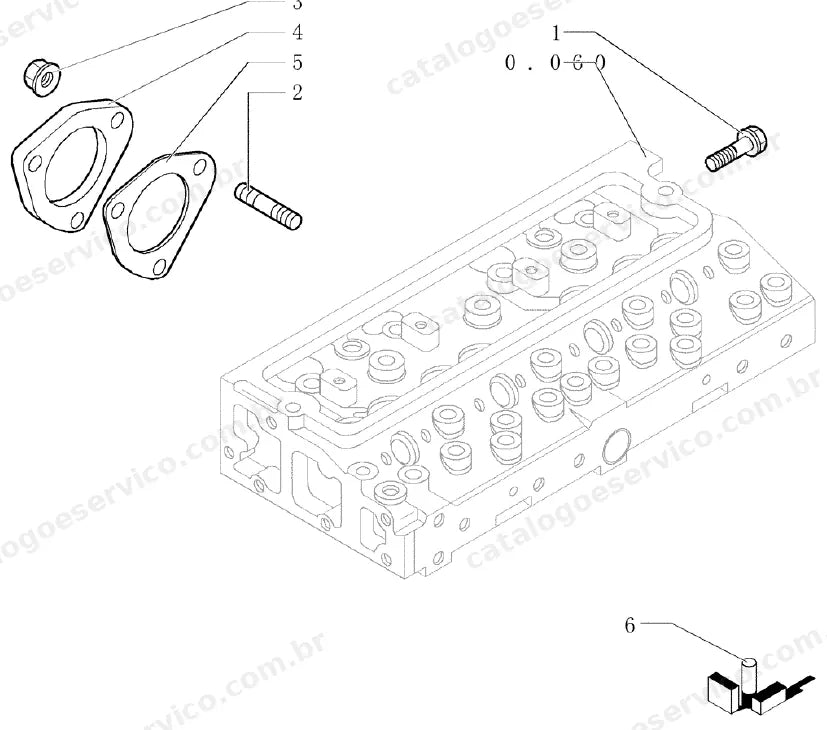 Catálogo de Peças Case WX120 — vista explodida de peças, imagem 1