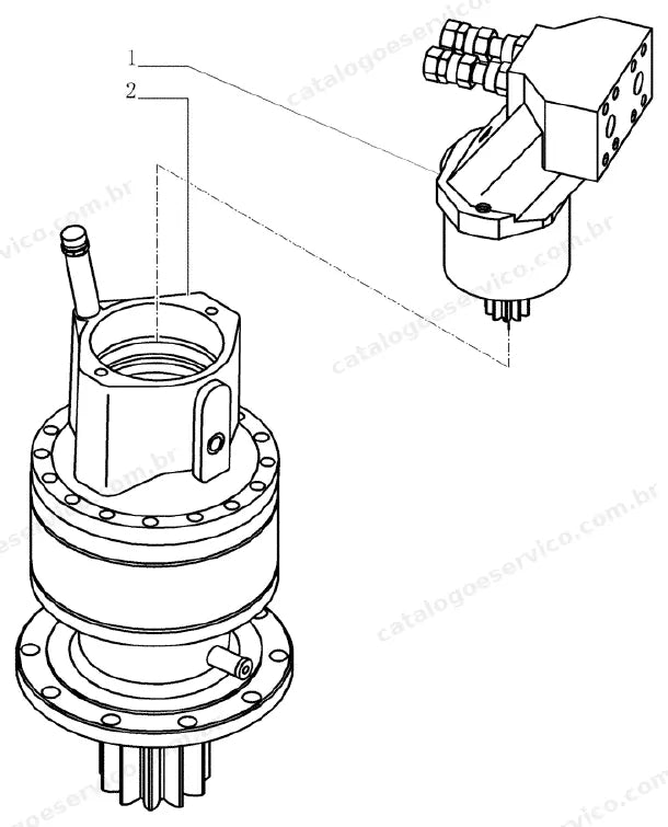 Catálogo de Peças Case WX120 — vista explodida de peças, imagem 3