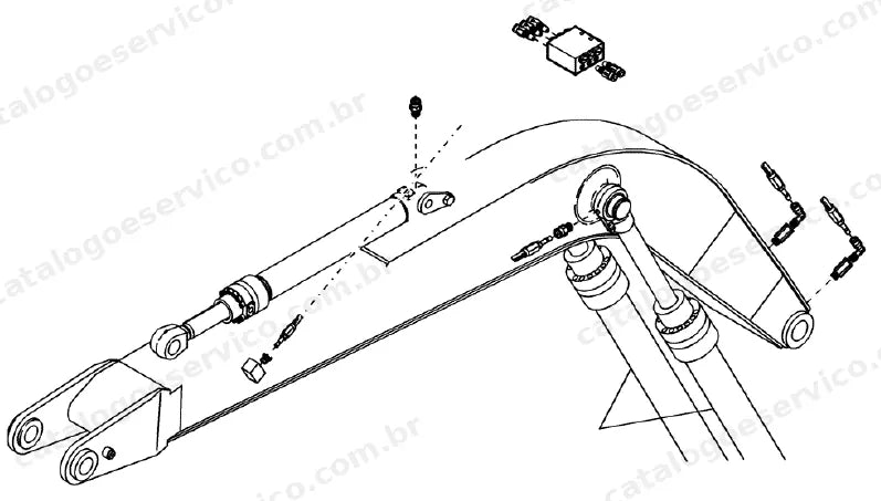 Catálogo de Peças Case WX145 (Padrão e Tier 3) — vista explodida de peças, imagem 3