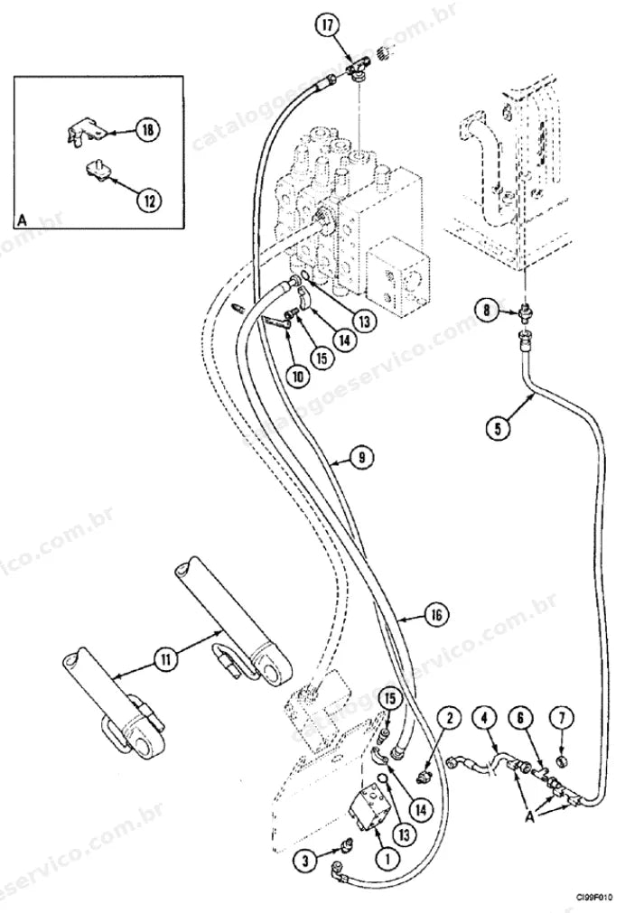 Catálogo de Peças Case WX150 — vista explodida de peças, imagem 4
