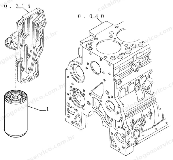 Catálogo de Peças Case WX200 — vista explodida de peças, imagem 1