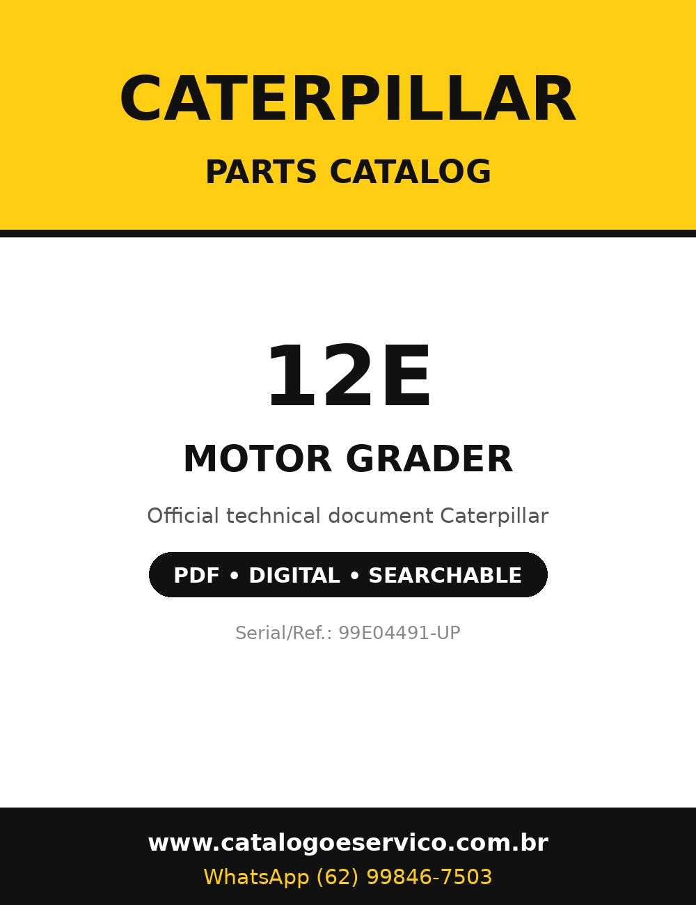 Catálogo de Peças Caterpillar - 12E - Motoniveladora (Inglês)