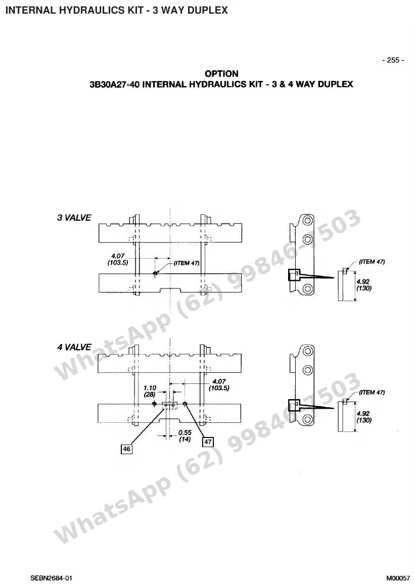 Vista explodida de peças do Catálogo Caterpillar 2EC25 36/48V – exemplo 4