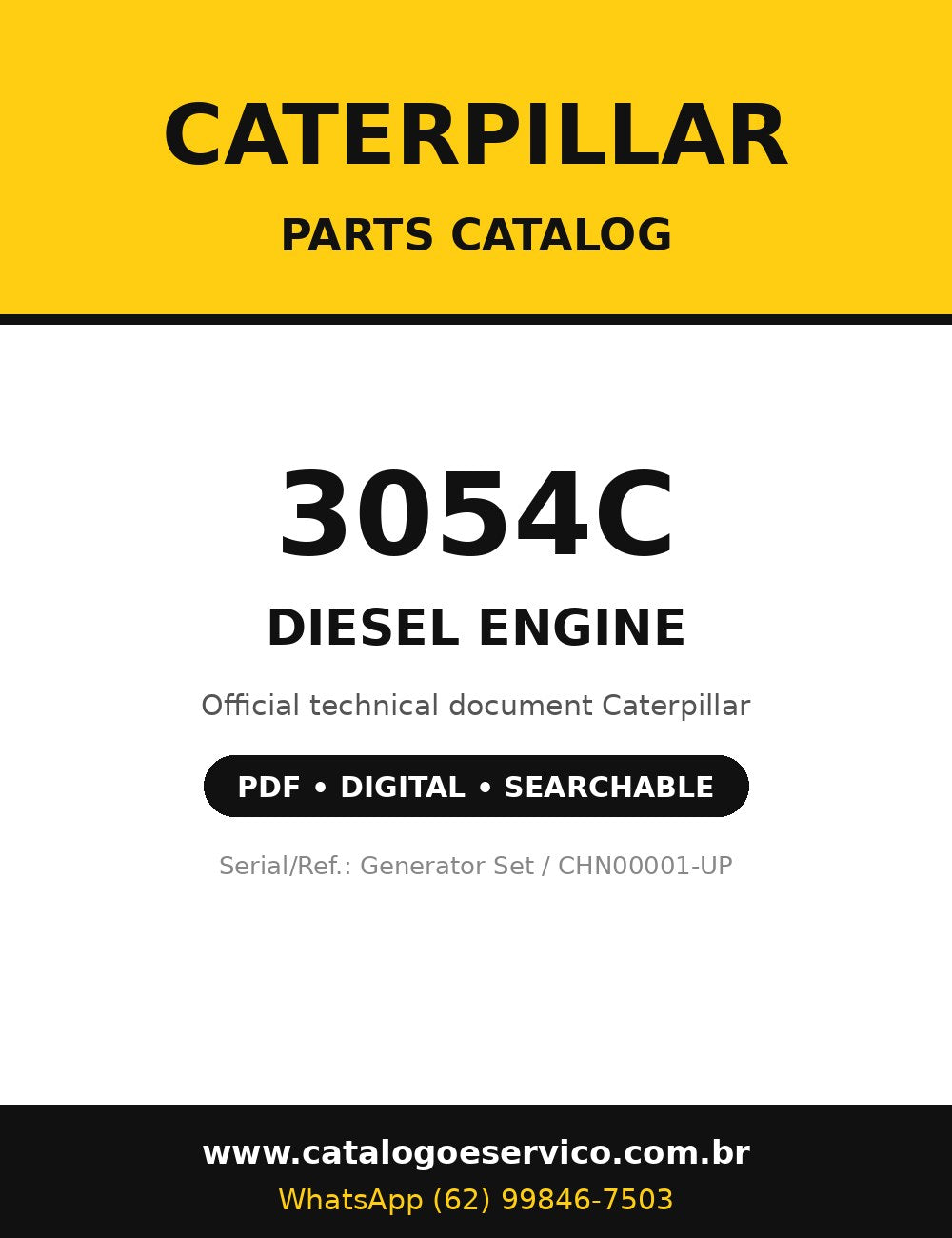 Catálogo de Peças Caterpillar - 3054C - Motor Diesel (Inglês)
