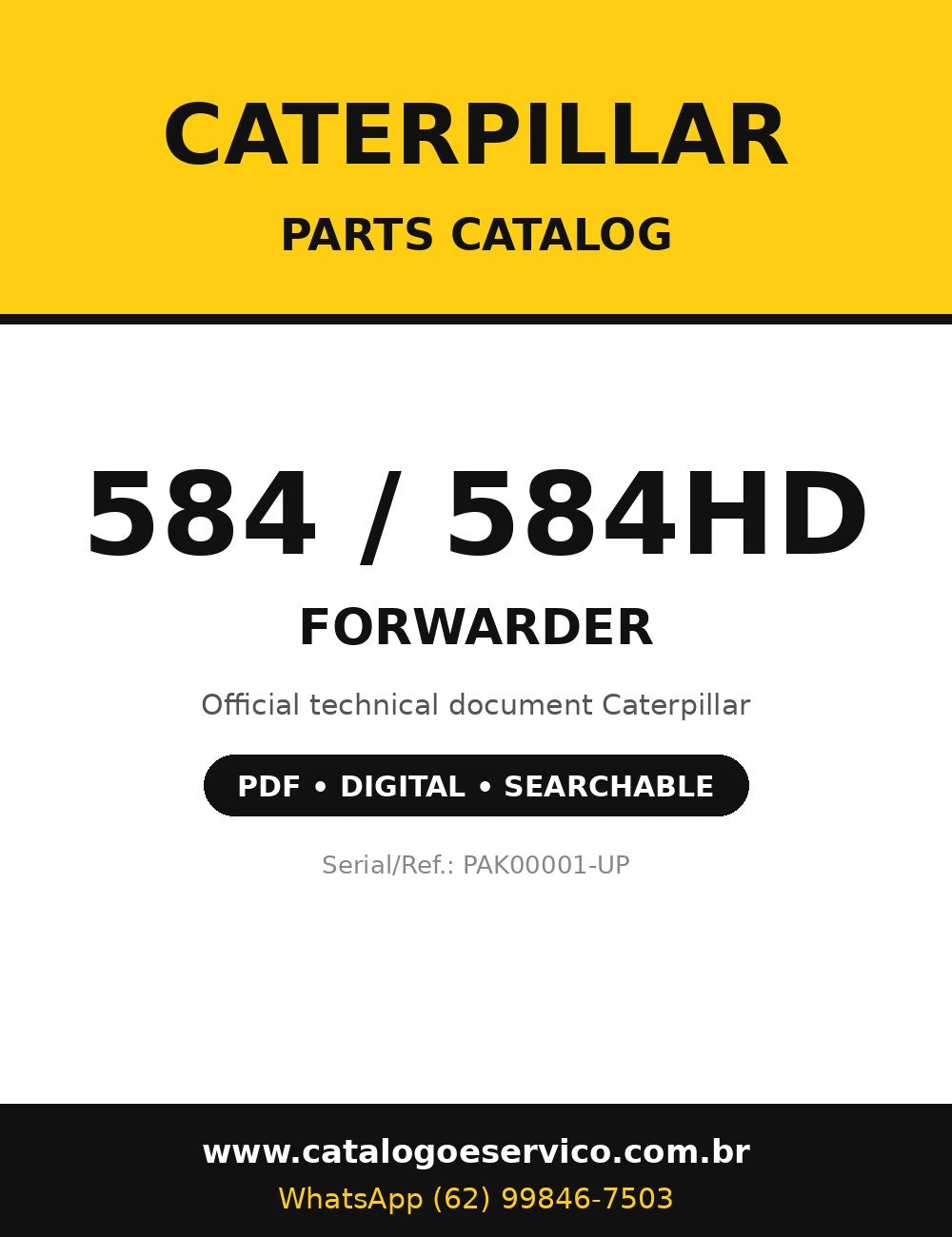 Catálogo de Peças Caterpillar - 584 / 584HD - Forwarder (Florestal) (Inglês)