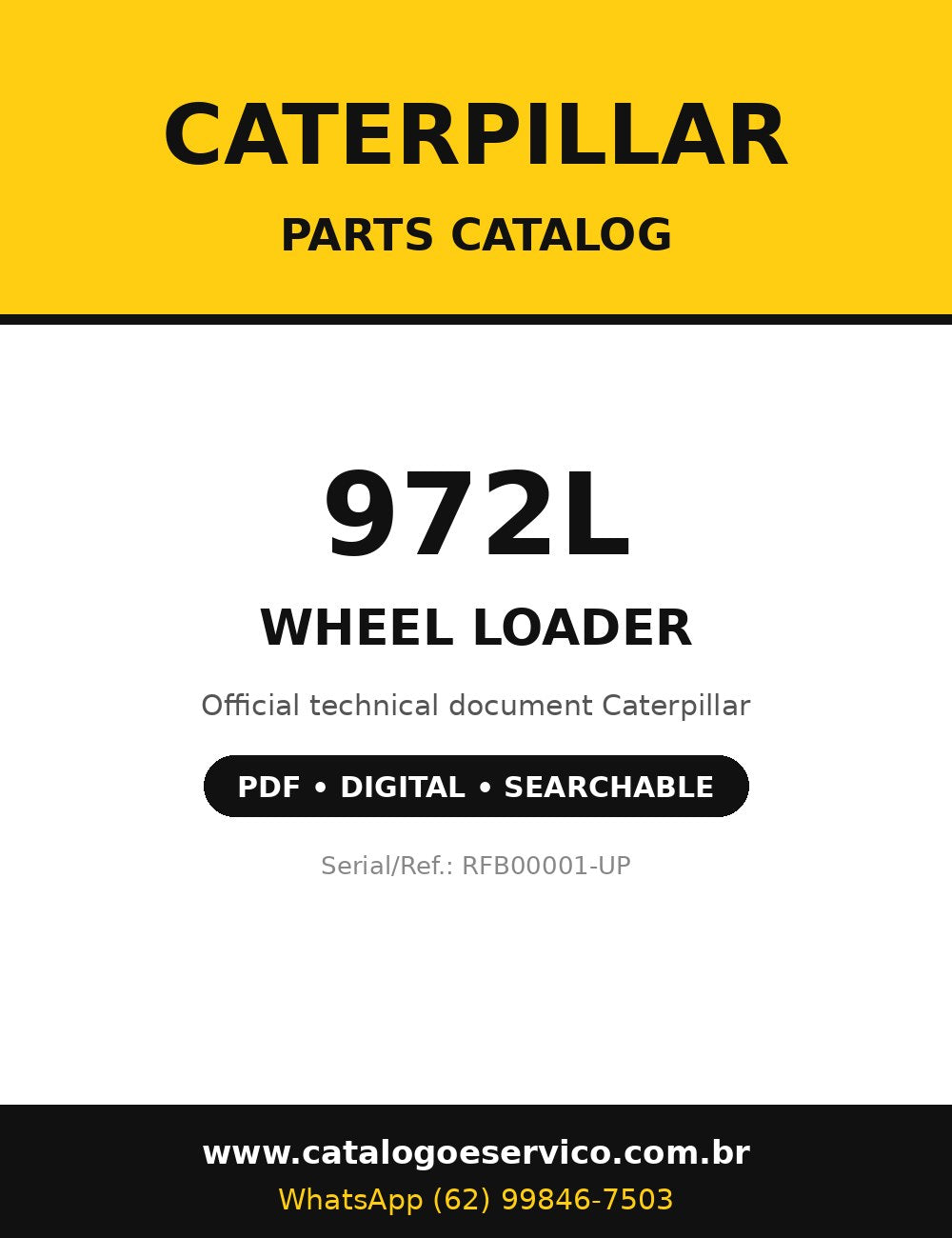 Catálogo de Peças Caterpillar - 972L - Pá Carregadeira (Inglês)