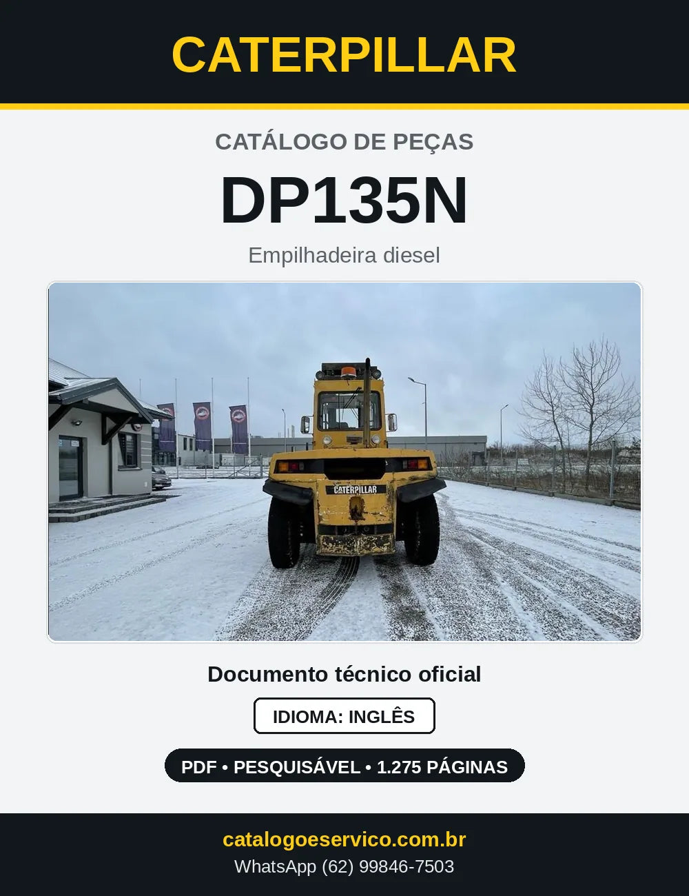 Capa do Catálogo de Peças Caterpillar DP135N em PDF
