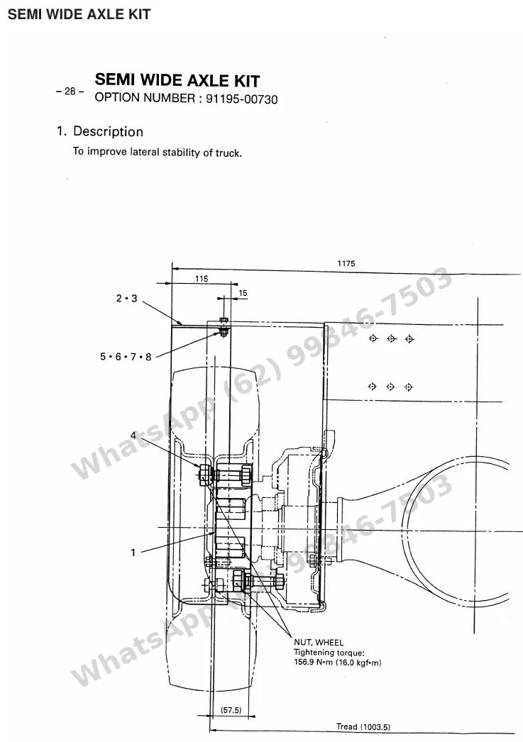Vista explodida de peças do Catálogo Caterpillar DP18K MC – exemplo 2