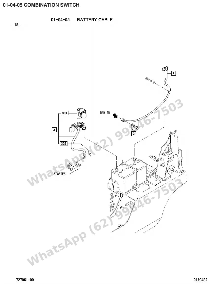 Vista explodida de peças do Catálogo Caterpillar DP25N – exemplo 4