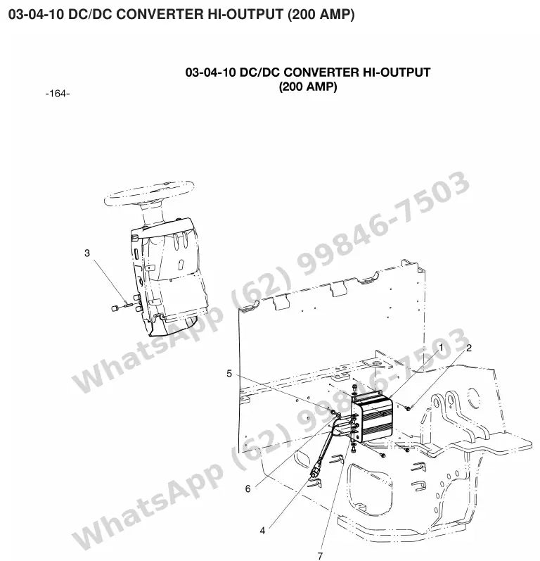 Vista explodida de peças do Catálogo Caterpillar EC15N – exemplo 4