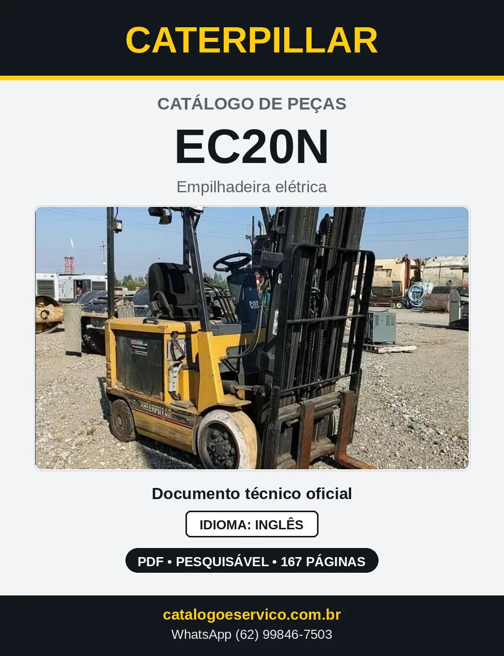 Capa do Catálogo de Peças Caterpillar EC20N em PDF