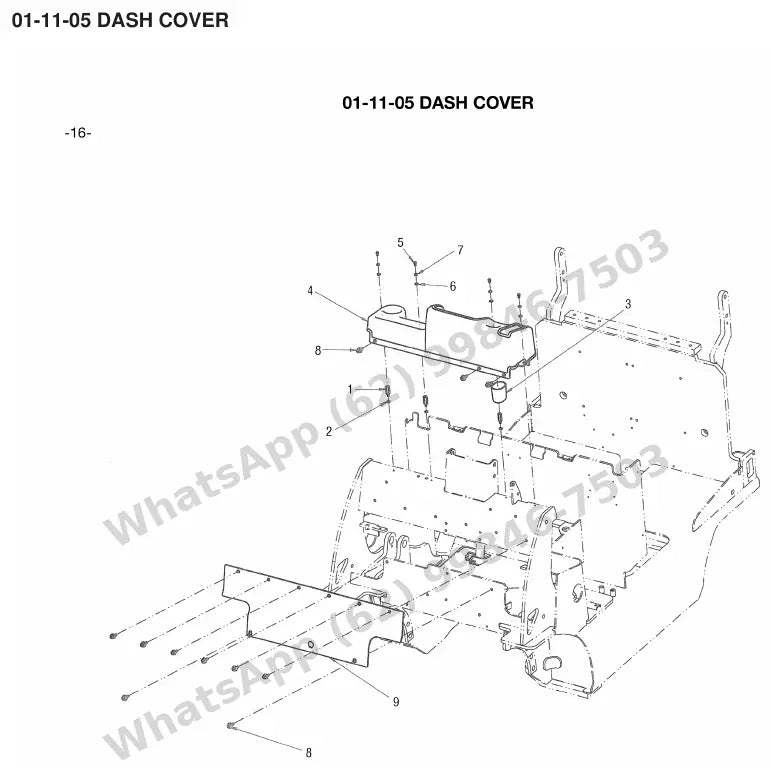 Vista explodida de peças do Catálogo Caterpillar EC25EN – exemplo 1