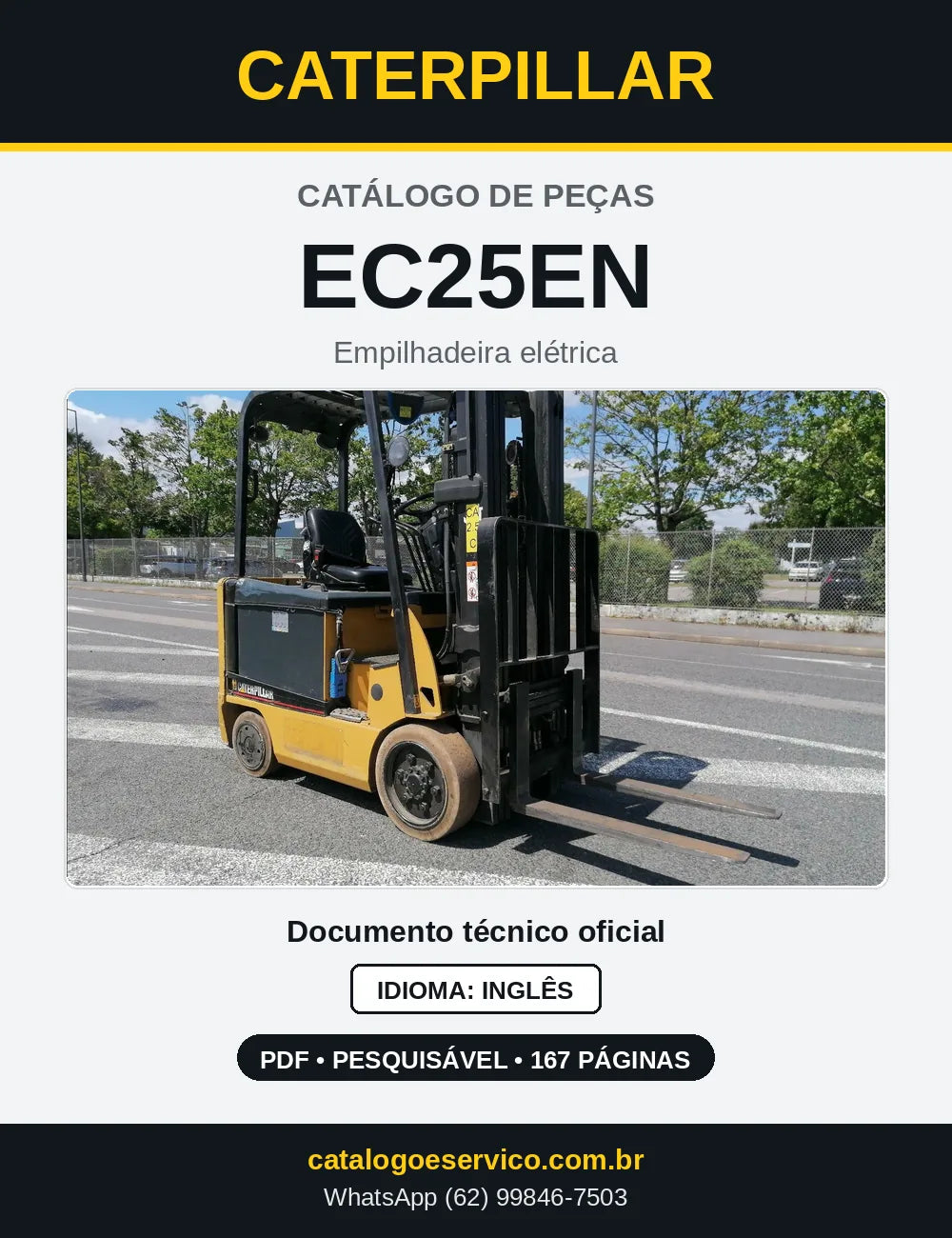 Capa do Catálogo de Peças Caterpillar EC25EN em PDF