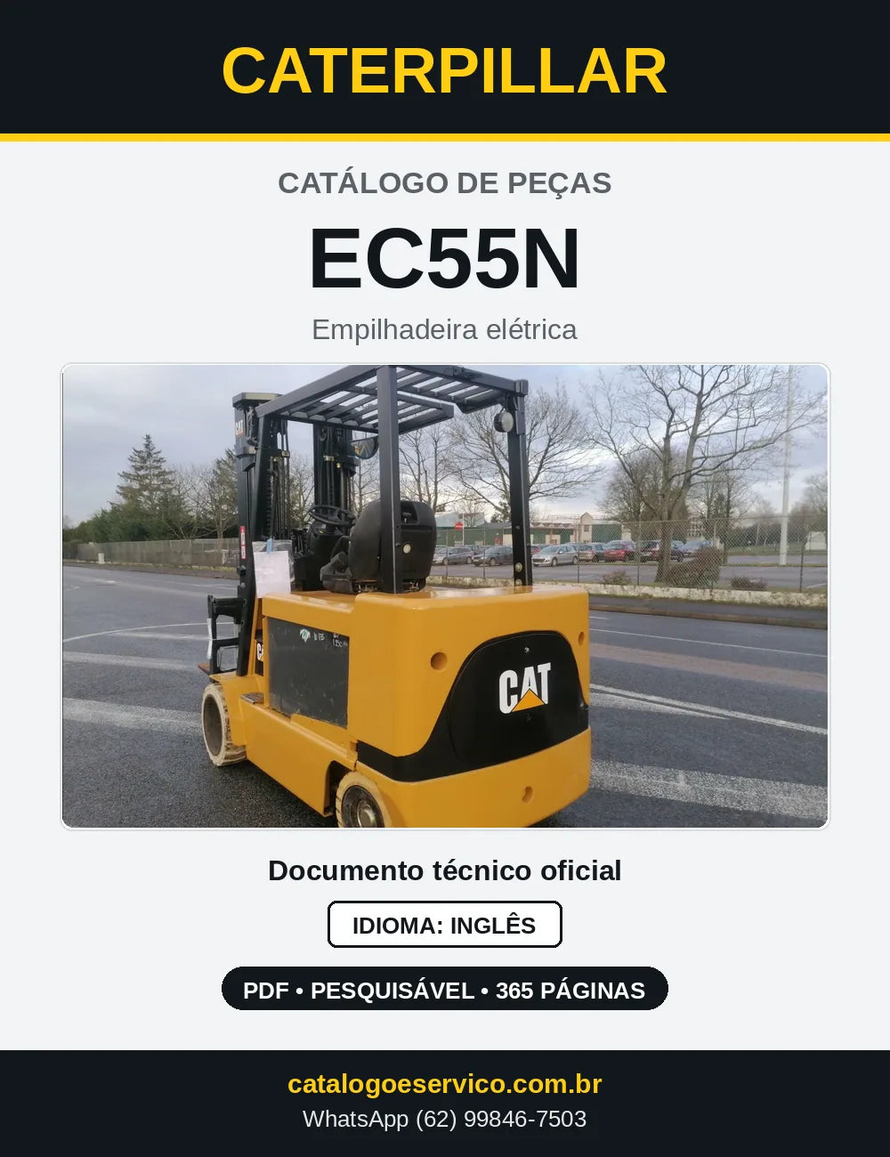Capa do Catálogo de Peças Caterpillar EC55N em PDF