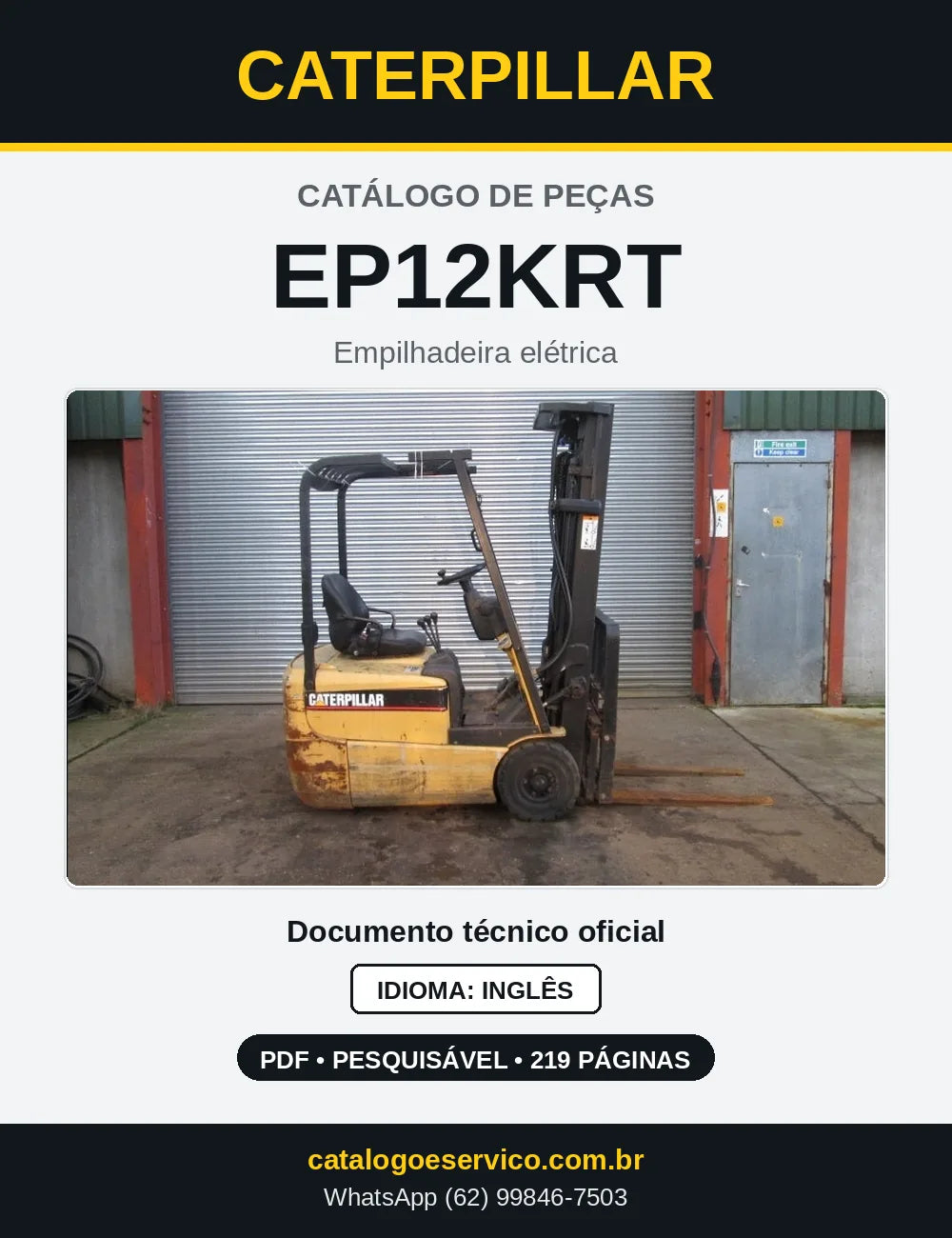 Capa do Catálogo de Peças Caterpillar EP12KRT em PDF