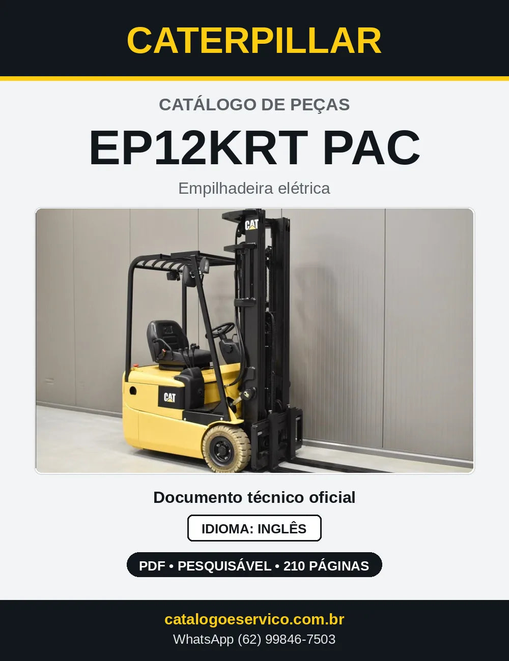 Capa do Catálogo de Peças Caterpillar EP12KRT PAC em PDF