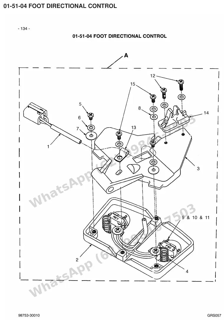 Vista explodida de peças do Catálogo Caterpillar EP18 72/80V MCIII – exemplo 3