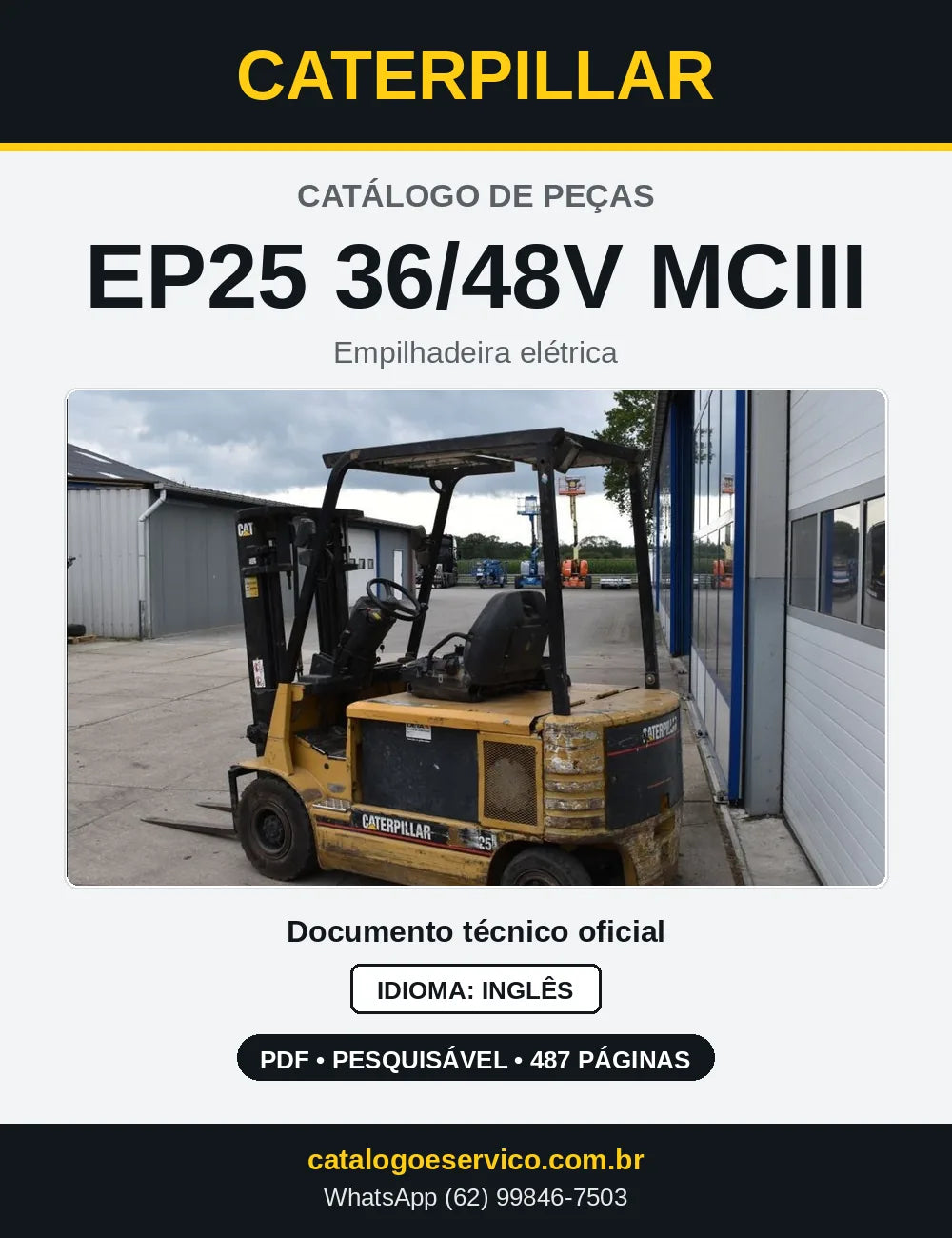 Capa do Catálogo de Peças Caterpillar EP25 36/48V MCIII em PDF