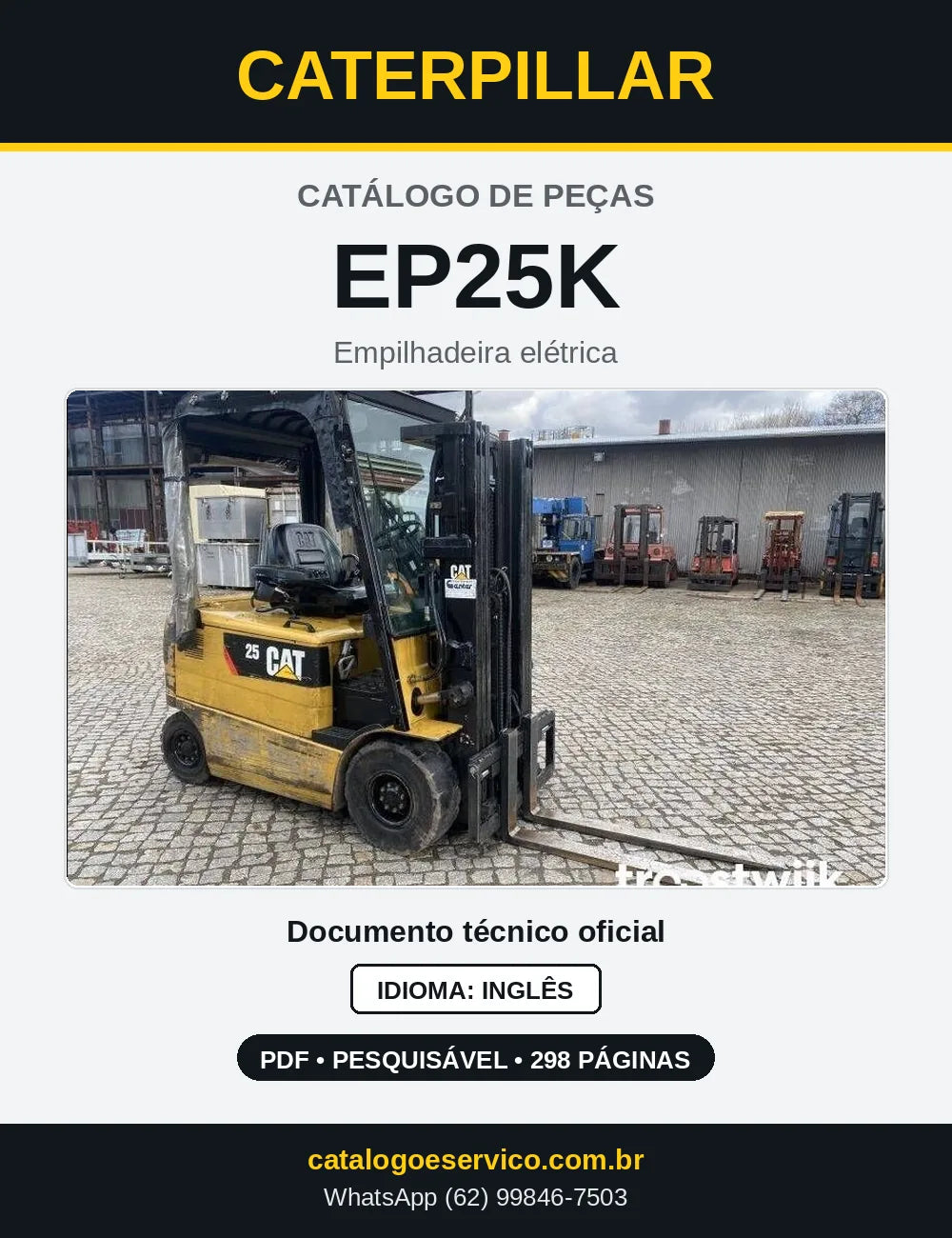 Capa do Catálogo de Peças Caterpillar EP25K em PDF