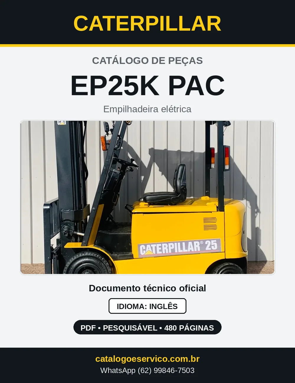 Capa do Catálogo de Peças Caterpillar EP25K PAC em PDF