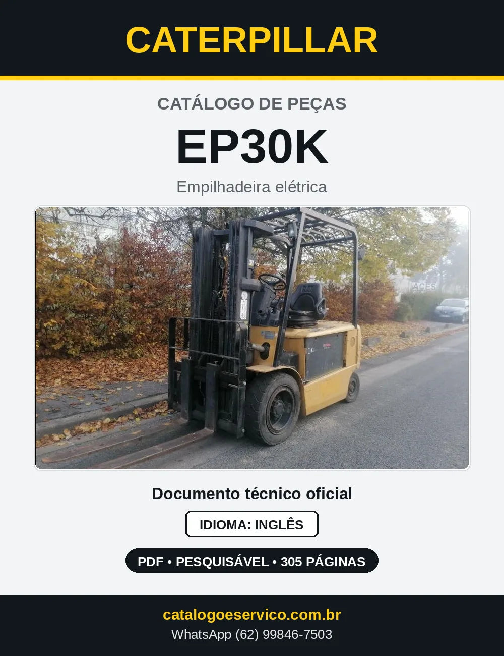 Capa do Catálogo de Peças Caterpillar EP30K em PDF