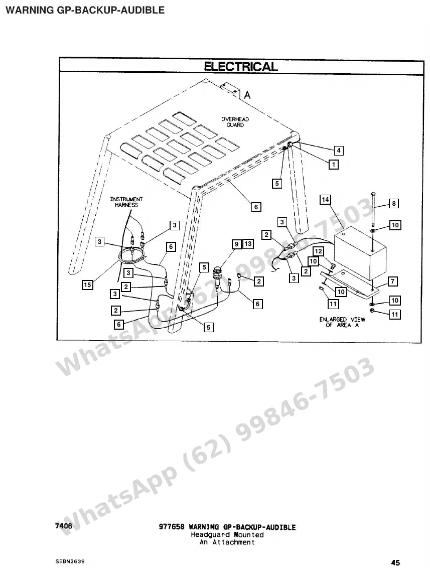 Vista explodida de peças do Catálogo Caterpillar F30 – exemplo 3