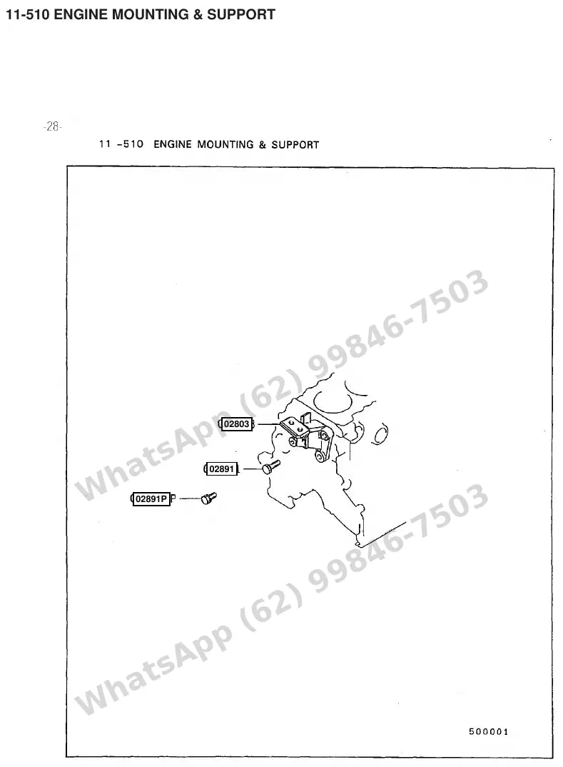 Vista explodida de peças do Catálogo Caterpillar GC20HP – exemplo 1
