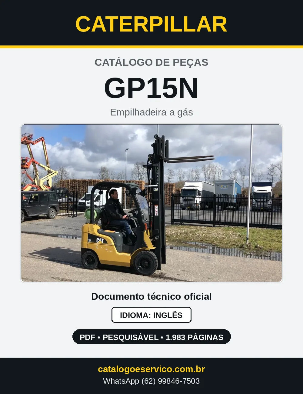 Capa do Catálogo de Peças Caterpillar GP15N em PDF