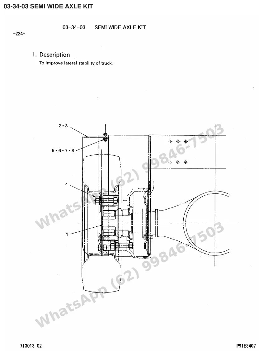 Vista explodida de peças do Catálogo Caterpillar GP18K FC – exemplo 2