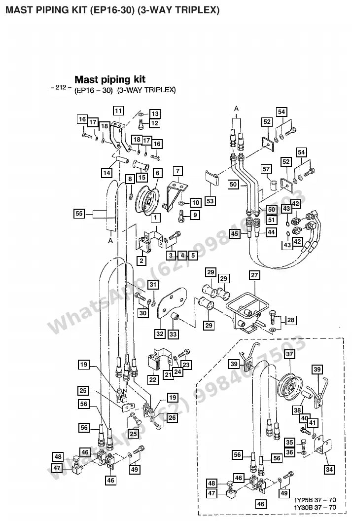 Vista explodida de peças do Catálogo Caterpillar GP18K MC – exemplo 3