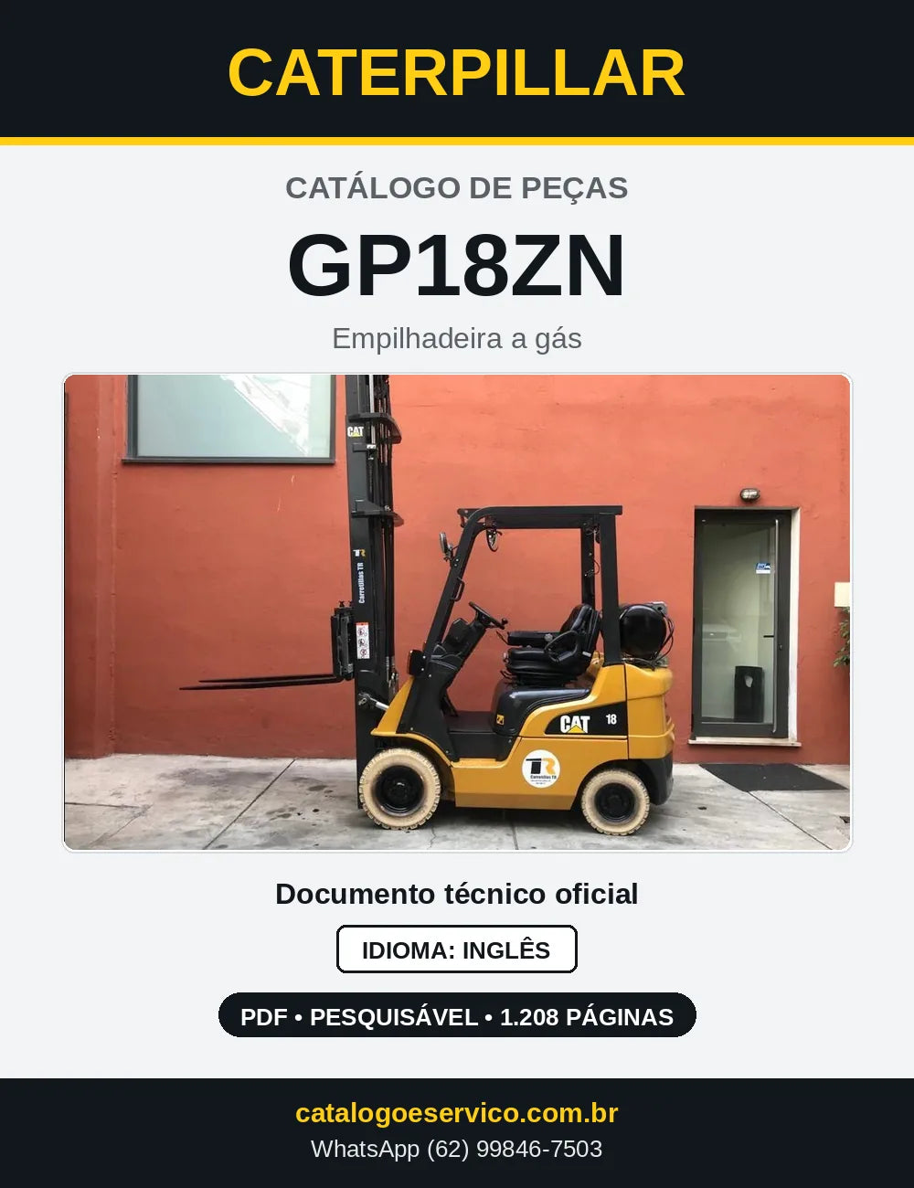 Capa do Catálogo de Peças Caterpillar GP18ZN em PDF