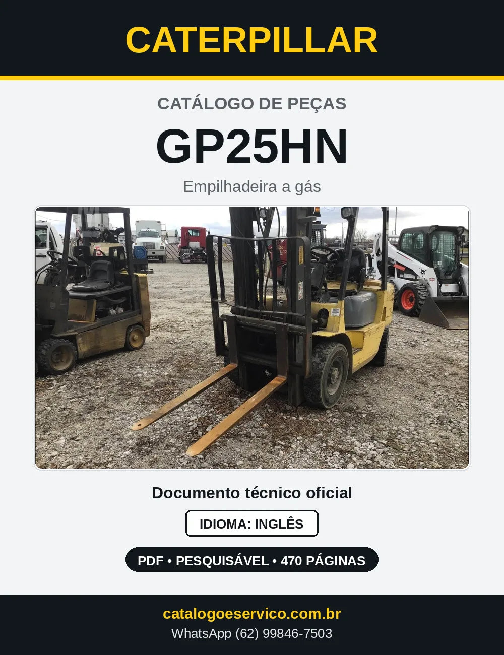 Capa do Catálogo de Peças Caterpillar GP25HN em PDF